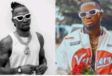Diamond platnumz with Yo Maps as they perfom at the same wedding in Lusaka, Zambia
