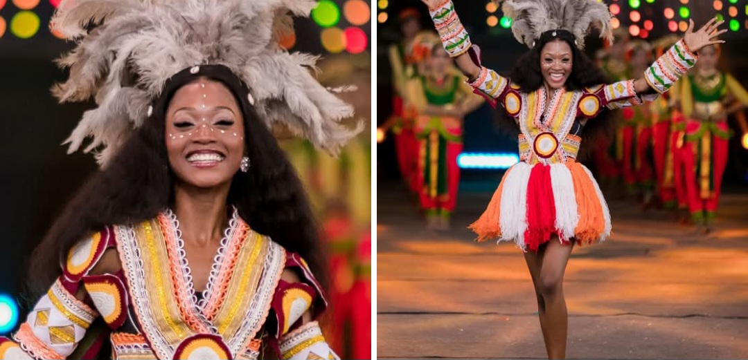 Faith Bwalya during the Opening Ceremony of the 72nd edition Miss World in Telangana, India