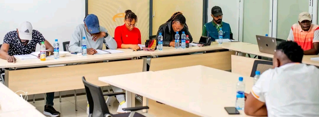Mwaka Mugala alias Zuba during the script table reading of Wyclif Mwamba's upcoming movie on Sunday, June 22nd, 2025, at Asmara Hotel in Lusaka.
