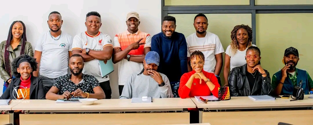 Wyclif Mwamba, Mwaka Mugala, with the rest of the team after the script table reading on Sunday, June 22nd, 2025, at Asmara Hotel in Lusaka.