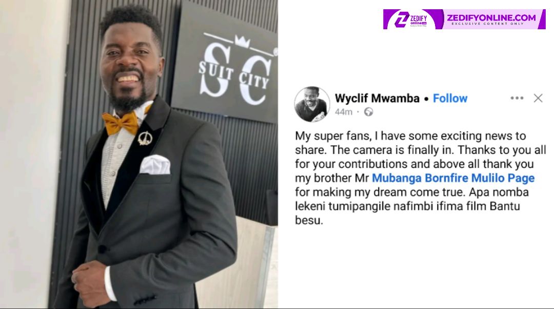 WYCLIF MWAMBA BUYS K200,000 WORTH CAMERA AFTER SUCCESSFULLY SOLICITING K50,000 TOP UP FROM FANS
