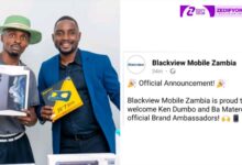 BA MATERO & KEN DUMBO CLINCH BRAND AMBASSADORSHIP DEAL WITH BLACKVIEW MOBILE ZAMBIA 