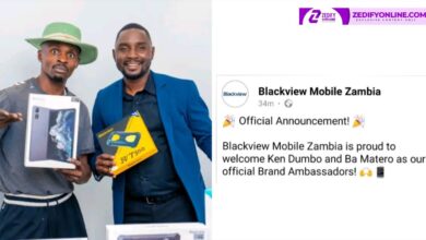 BA MATERO & KEN DUMBO CLINCH BRAND AMBASSADORSHIP DEAL WITH BLACKVIEW MOBILE ZAMBIA 