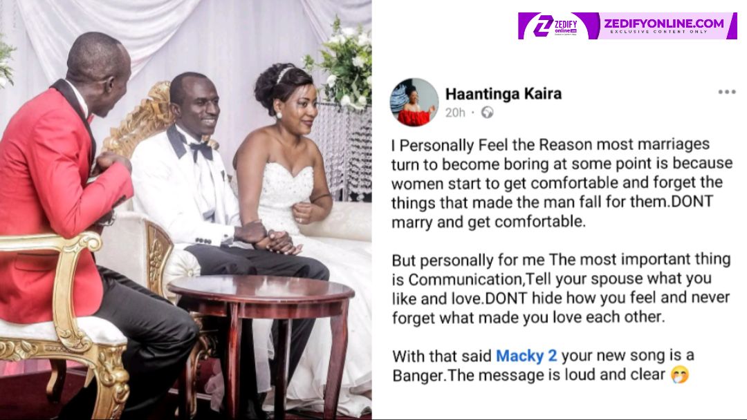 DON'T BE COMFORTABLE AND FORGET WHAT MADE YOUR HUSBAND FALL IN LOVE WITH YOU, IT CAUSES BORING MARRIAGES - HAANTINGA KAIRA ADVISES WIVES