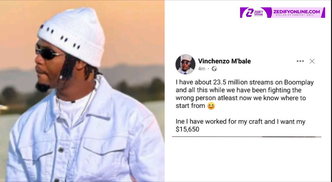 VINCHENZO THREATENS YO MAPS WITH A SUIT, DEMANDS IS 361,000 KWACHA BOOMPLAY EARNINGS