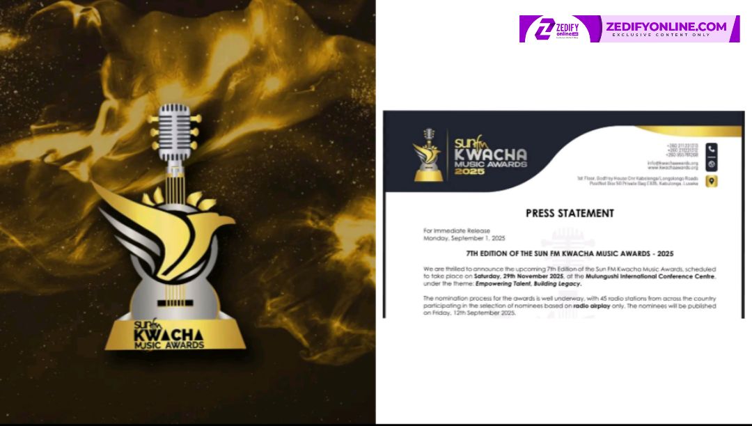 KWACHA MUSIC AWARDS 2025 SET FOR NOVEMBER 29TH, NOMINEES TO BE SELECTED BASED ON RADIO AIRPLAY FROM 45 RADIO STATIONS