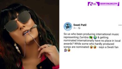 I'M NOMINATED FOR INTERNATIONAL AWARDS BUT LOCAL? - SWATI PATIL SENDS SUBLIMINAL SHOTS AT KWACHA MUSIC AWARDS'S NOMINATION CRITERIA 