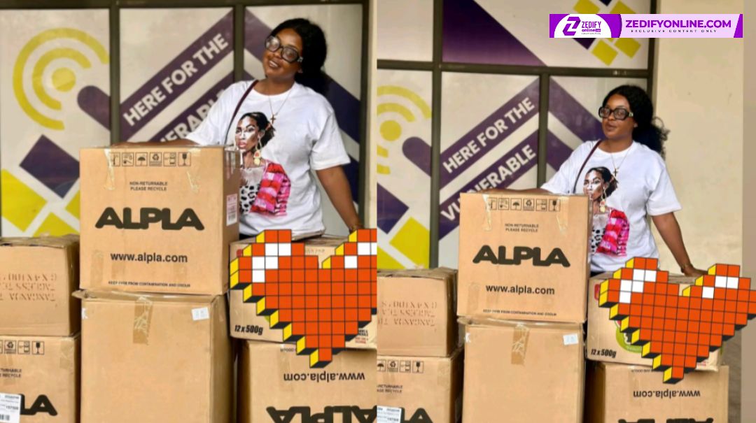 SINGER MAMPI DONATES SEVERAL BOXES OF HER SHOES TO CHARITY
