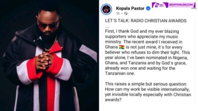 THE KOPALA PASTOR CALLS OUT LOCAL CHRISTIAN AWARDS FOR MARGINALISING HIM DESPITE GETTING INTERNATIONAL NOMINATIONS & WINS